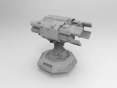 scifi weapon 4 3D print model