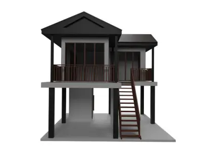 Single house thai style 3D model