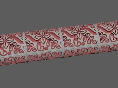 rolling pin cookie stencil 3D model