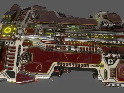 Imperial BALLISTA Medium Spinal Bow Section 3D model 3D model