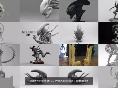 Alien Xenomorph 3D Print Collection  3D Model Pack