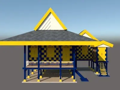 RUMAH TRADISIONAL MELAYU PERLIS DARUL SUNNAH Free 3D print model