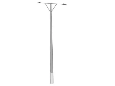 Concrete Lamp Post - Light Pole - Light Post - Street Light 12 3D model