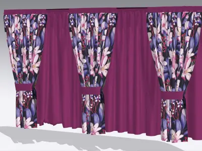 Curtain Low-poly 3D model