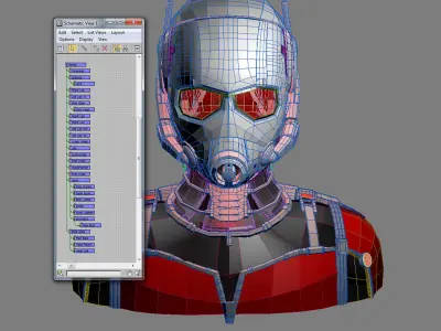 Ant-Man Marvel 2015 Low-poly 3D model