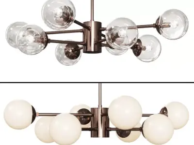 Karrington 8-Light Chandelier Brown 3D model