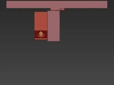 HID TRACK LIGHT HALOGEN LED SQUARE 3D model