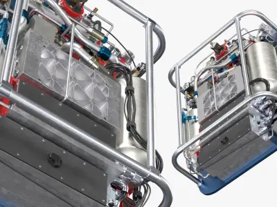  Astronaut Space Suit Backpack Equipment Metallic Blue 