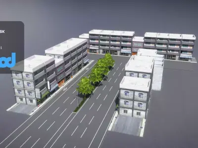 TW Suburbs Street 002 3D model