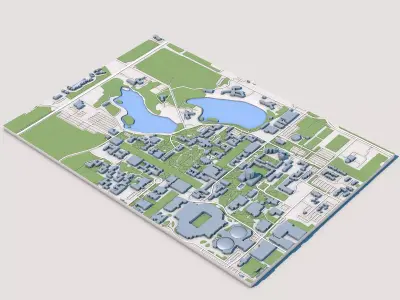 Basilica of the Sacred Heart United States 3D model