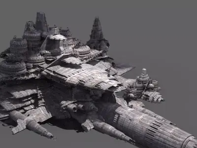 Sargons Tower base Arch Ship 3D  3D model