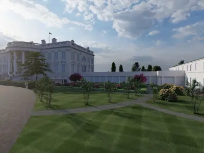 The White House with interior 3D model