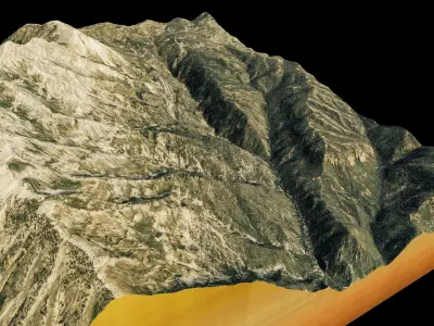 Mount Nebo 3d terrain model Low-poly 3D model