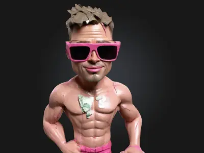 Fight Club Stylized 3D Printable Caricature Figure 3D print model