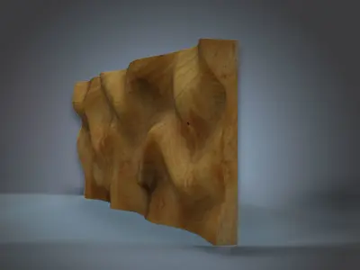 Wavy Wall Art Panel 3D model