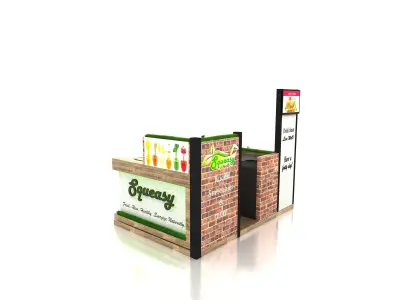 Kiosk - Juice spot 3D model Low-poly 3D model