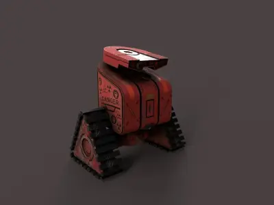 Droid V2 Low-poly 3D model