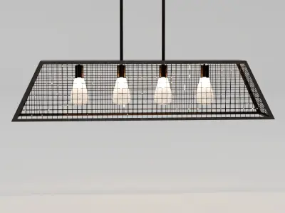 Hanging Caged Lamp - Ceiling Lamp 3D model