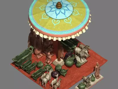 Accessories - Earthenware Pottery - Ceramic Stand 036 3D model