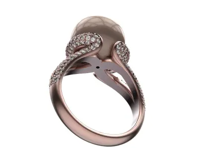 Ring Pearl Hugs 3D print model