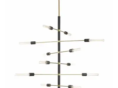 Christopher 12 - Light Sputnik Modern Linear Chandelier 3D model