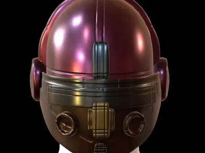 Gas mask helmet 3d model scifi Low-poly  Low-poly 3D model 353