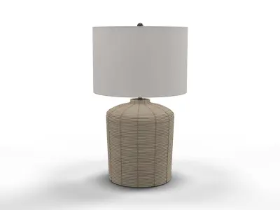 Pottery Barn Cambria Rattan Table Lamp 3D model
