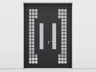Aluminium door 244 3D model