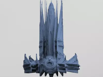 Sci-Fi Ocean Tech ship 7  3D model