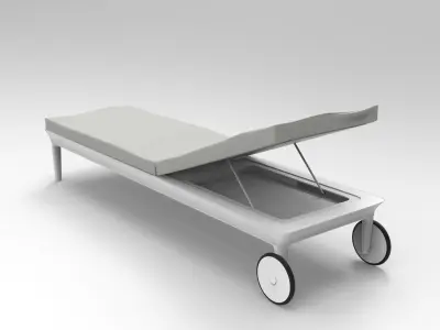 Sun Lounger Low-poly 3D model