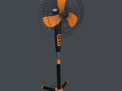 Floor fan Low-poly 3D model purchase