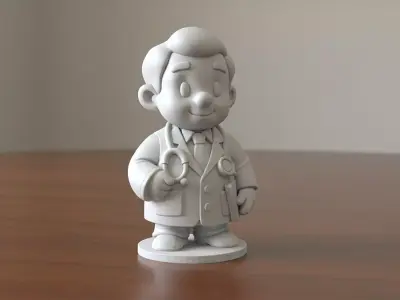 Cartoon Doctor 3D Printable 3D print model buy