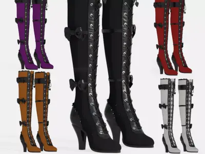 Lolita Boots Low-poly 3D model