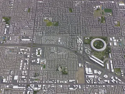 Cupertino Low-poly 3D model