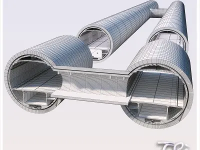 A TYPE TUNNEL SECTION DETAIL 3D model