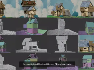 fantasy Stylized Medieval Houses FPack