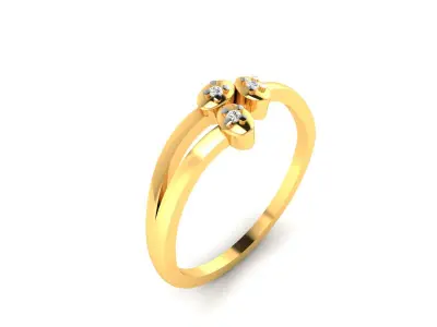 Diamond Ring For Women 3d Print Model 3D print model 13