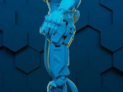 Sci Fi Robot  Low-poly 3D model purchase