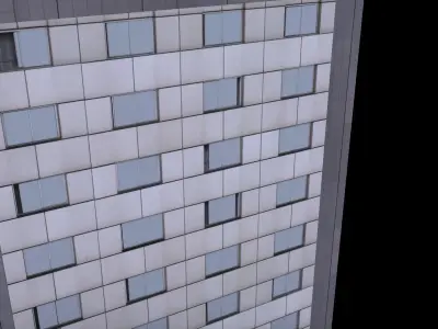 Skyscraper at Night - LowPoly Low-poly 3D model purchase