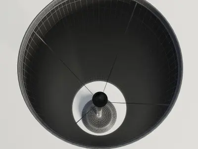 White Fabric Lamps 3D model