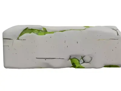 Ancient Engraved Stone Tablet with Moss Low-poly 3D model