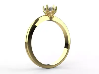 3D Engagement Ring Model 3D print model