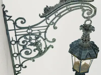 Wrought iron Wall Lamp 3D model