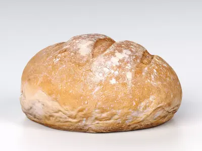 Bread - Round - 3D Scan Low-poly 3D model