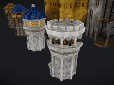 Towers And Castles Pack 3D model