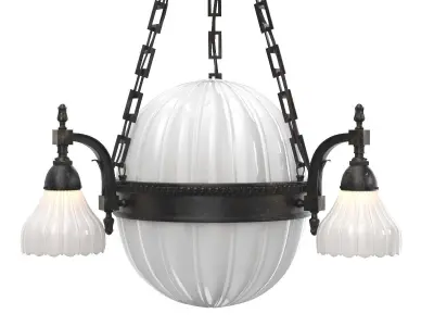 Moonstone Chandelier by Jefferson and Co England Circa 1910 3D model