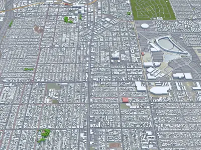 Inglewood California USA Low-poly 3D model