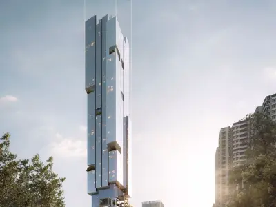 Modern Mixed-Use Skyscraper Complex 3D model