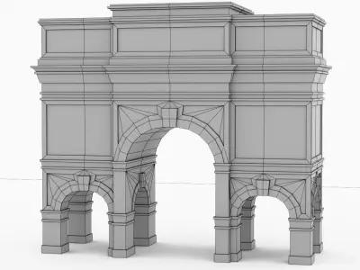 Arc de Triomphe Low-poly 3D model