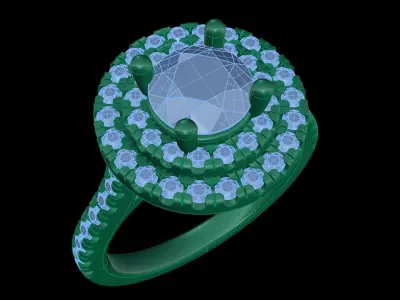 Iight Weight Engagement Ring 3D print model order